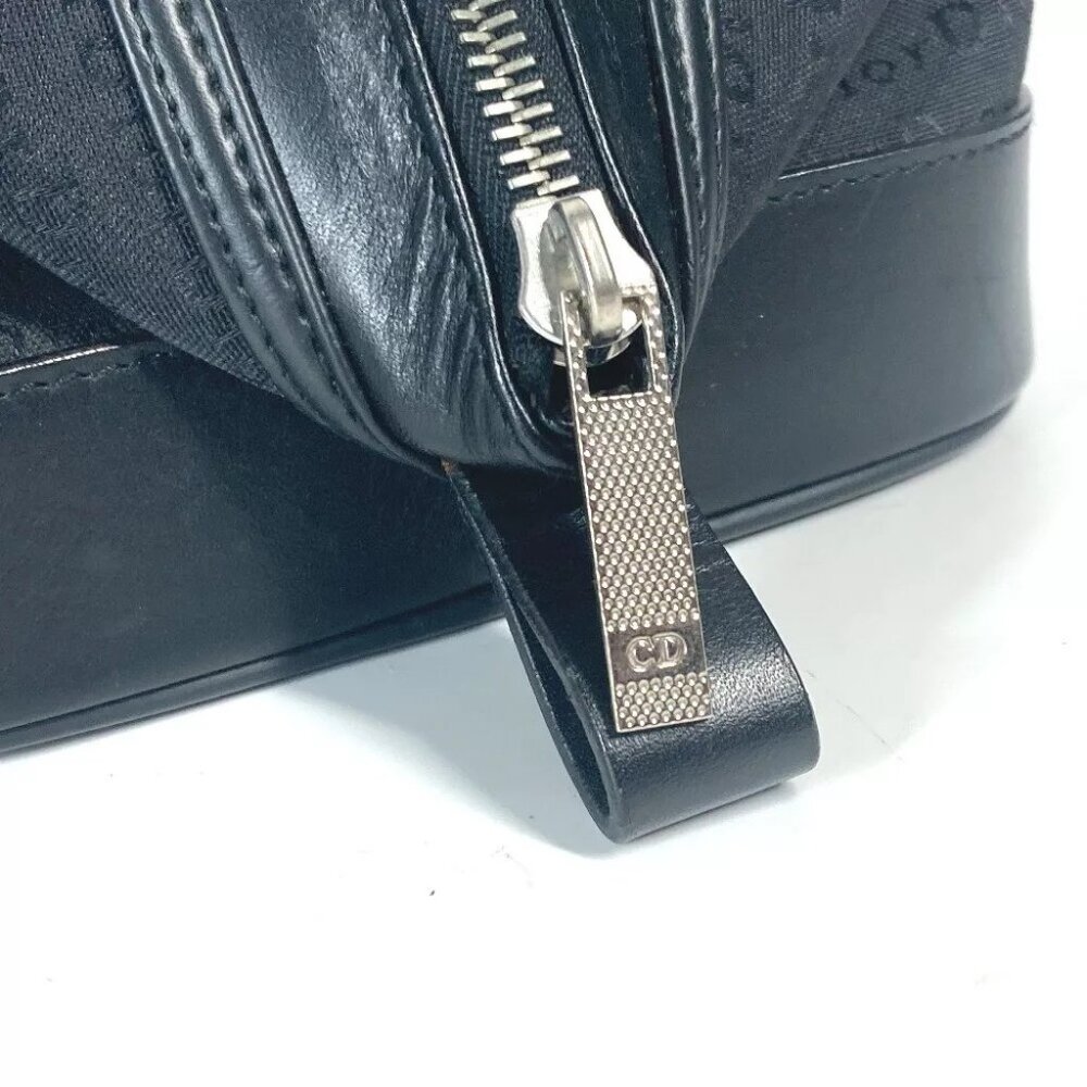 Dior logo Cluch Bag bag Pouch Canvas/Leather Black - Picture 5 of 11